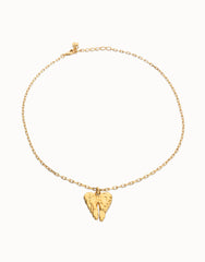 Short Necklace Pleated In Gold 18K With Wings Detail