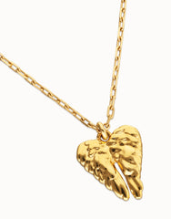 Short Necklace Pleated In Gold 18K With Wings Detail