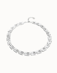 Sterling Silver Plated Alloy Necklace With Links