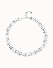 Sterling Silver Plated Alloy Necklace With Links