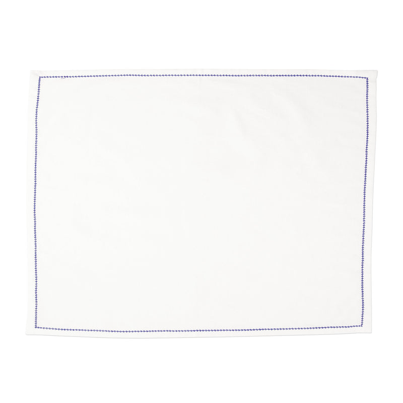 Cotone Linens Ivory Placemats With Stitching - Set Of 4