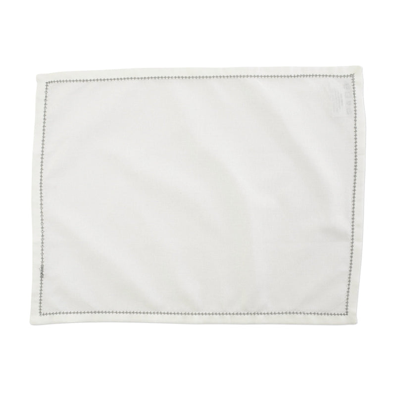 Cotone Linens Ivory Placemats With Stitching - Set Of 4