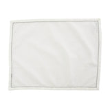 Cotone Linens Ivory Placemats With Light Gray Stitching - Set Of 4