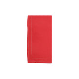 Cotone Linens Napkins With Double Stitching - Set Of 4, Red