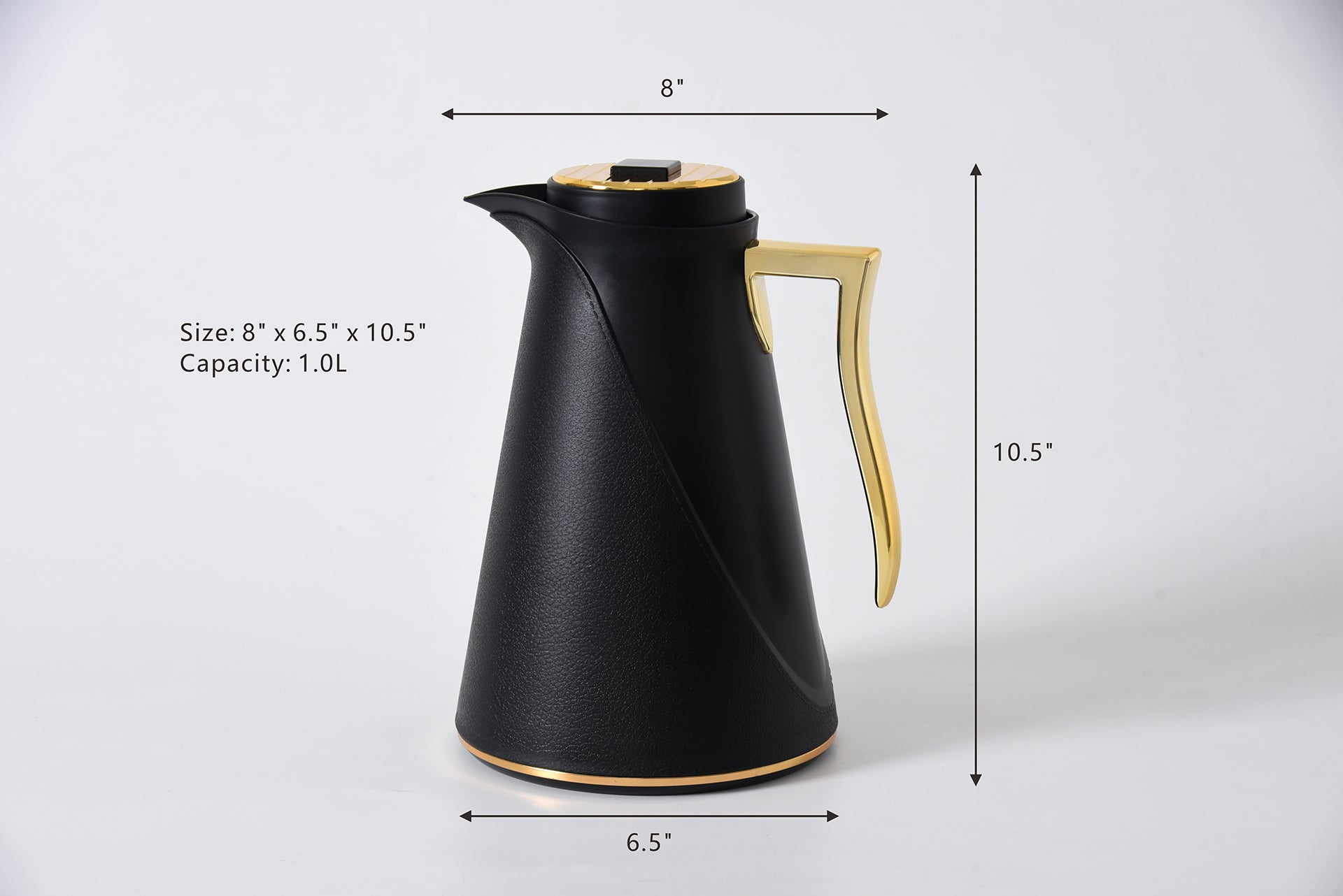 Textured Thermal Carafe - Black/Gold