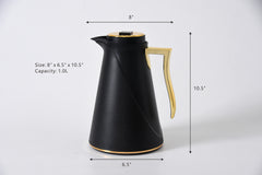 Textured Thermal Carafe - Black/Gold