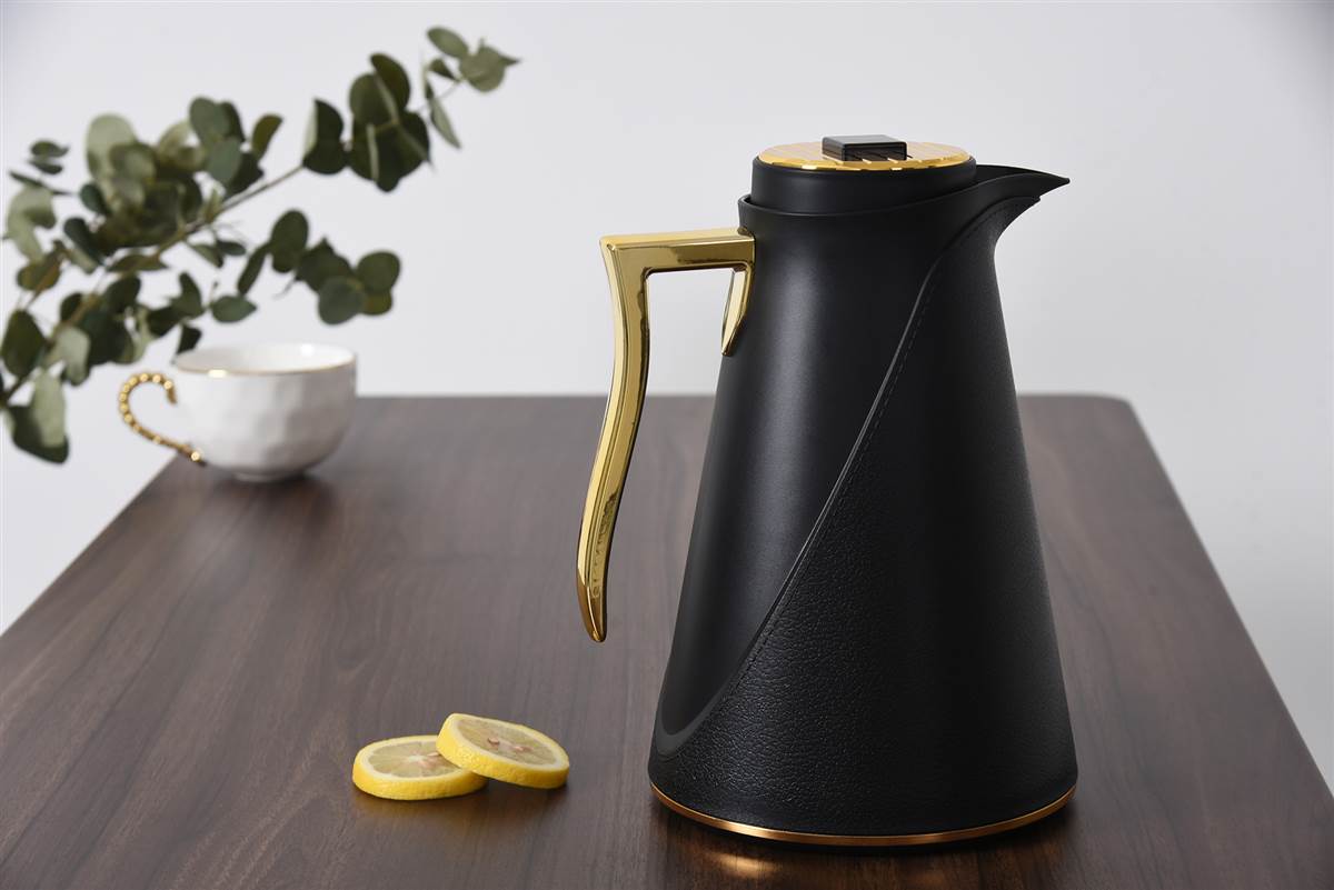 Textured Thermal Carafe - Black/Gold