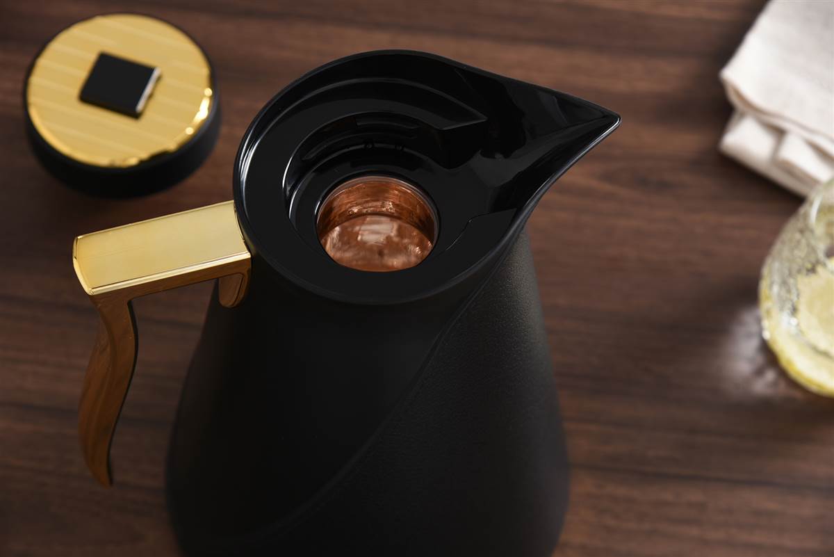 Textured Thermal Carafe - Black/Gold