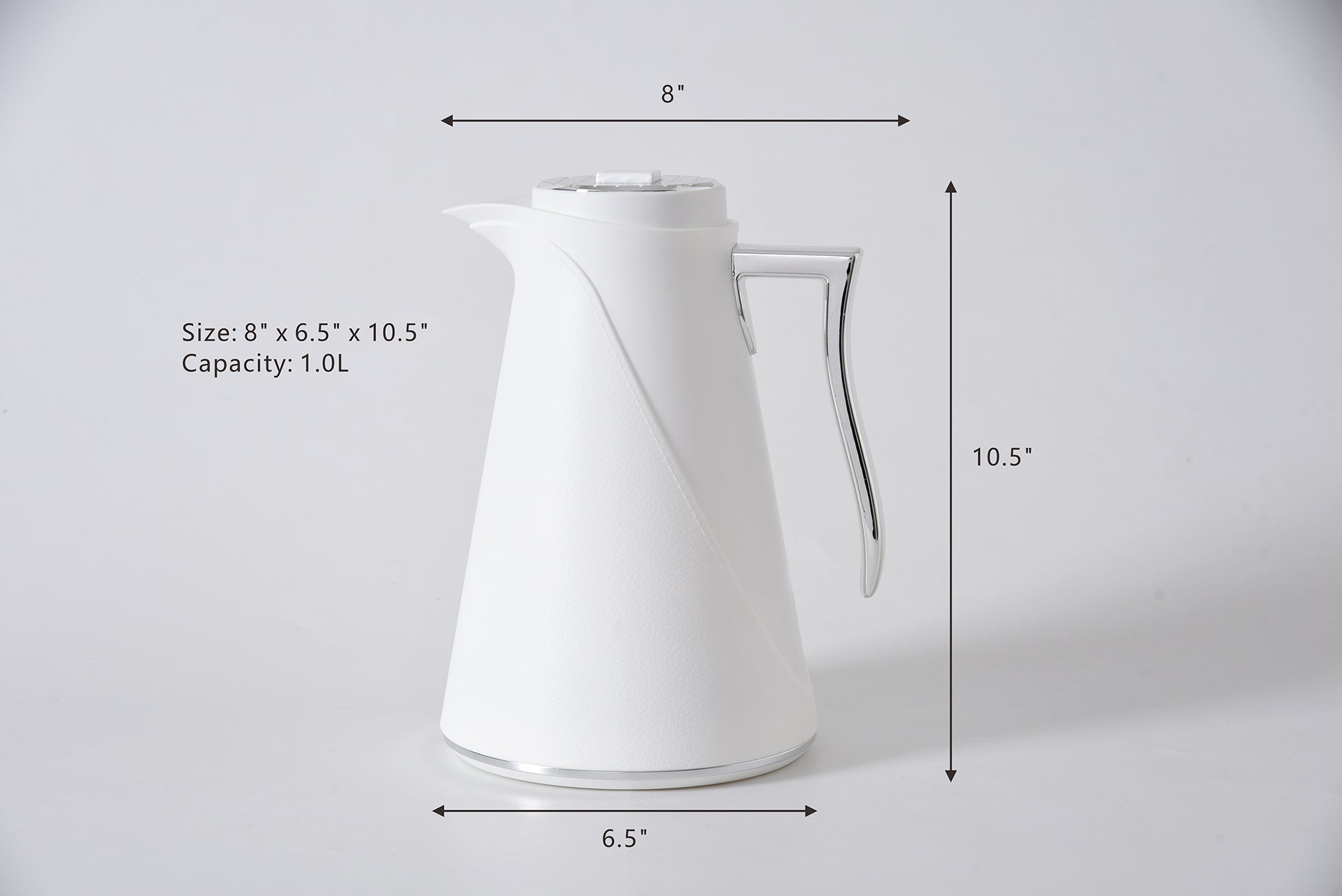 Textured Thermal Carafe - White/Silver