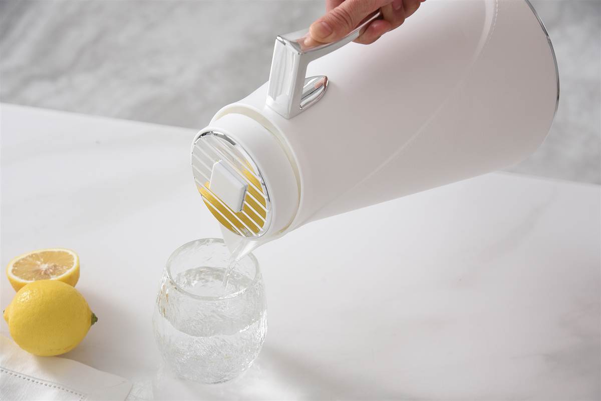 Textured Thermal Carafe - White/Silver