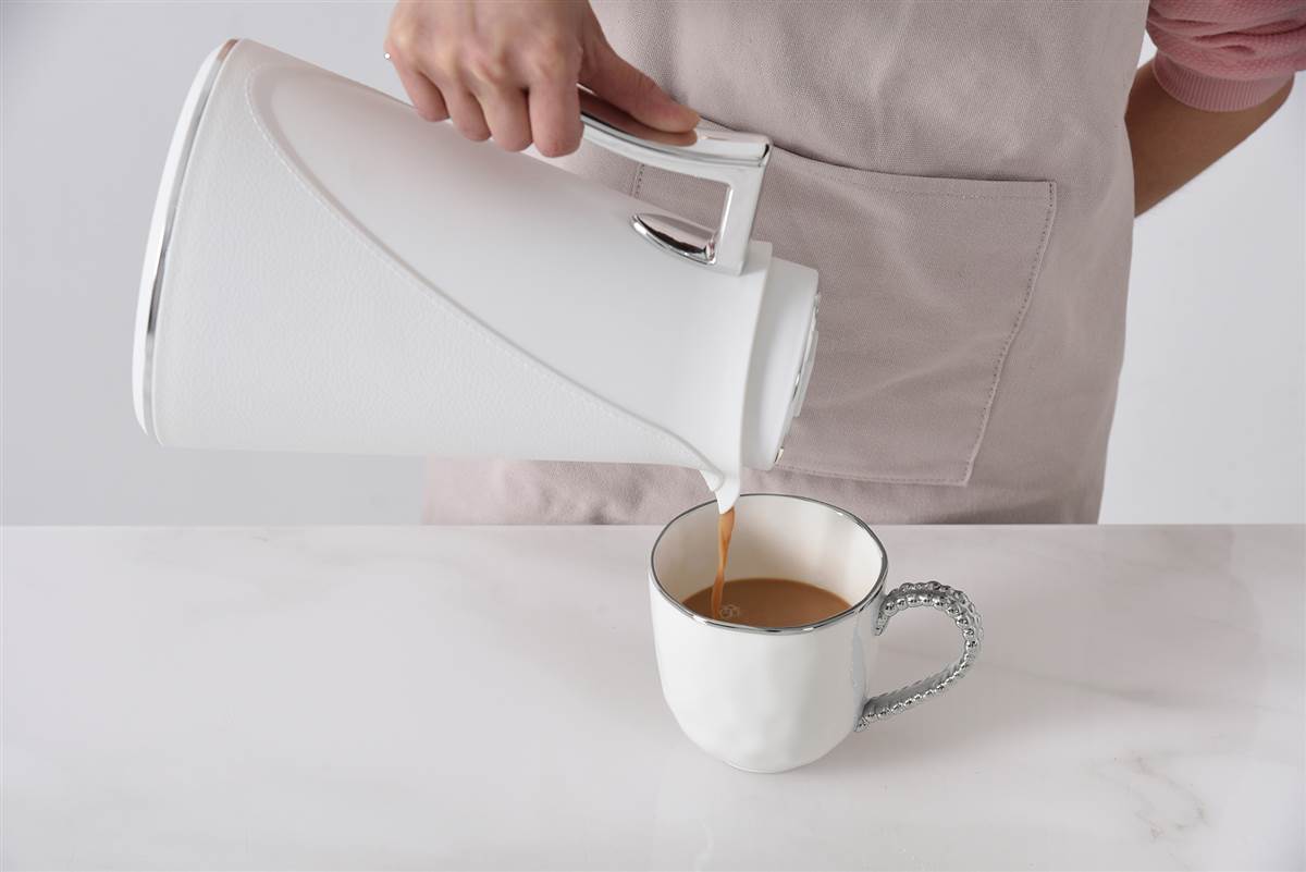 Textured Thermal Carafe - White/Silver
