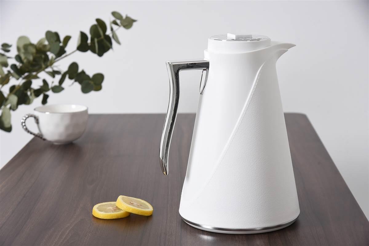 Textured Thermal Carafe - White/Silver