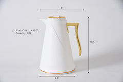 Textured Thermal Carafe - White/Gold