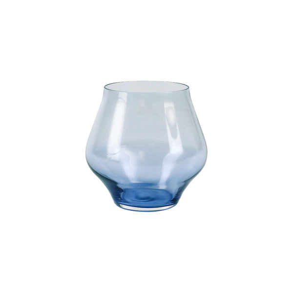 Contessa Stemless Wine Glass, Blue