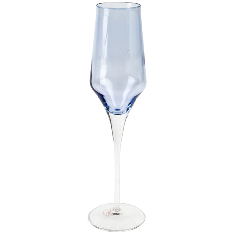 Contessa Champagne Glass, Blue