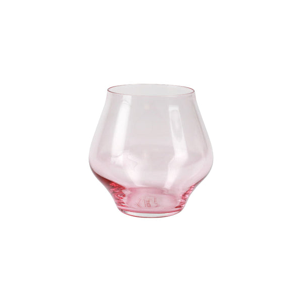 Contessa Stemless Wine Glass, Pink