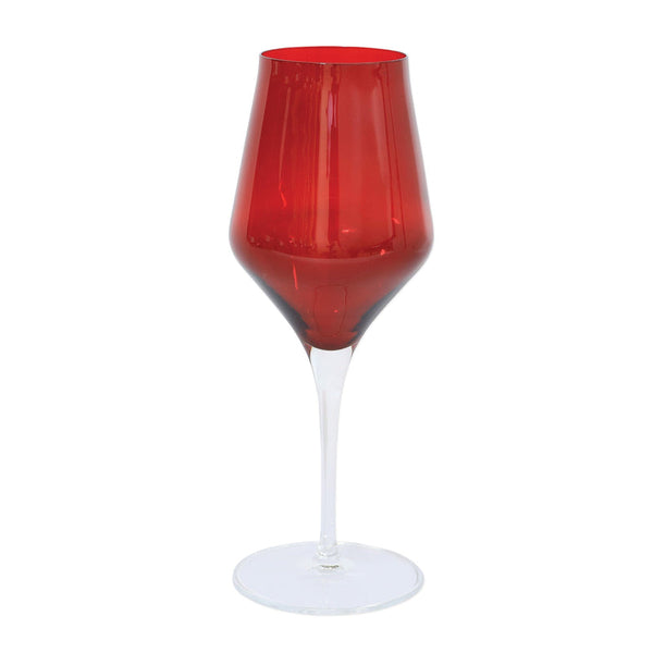 Contessa Water Glass, Red