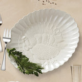 French Perle Carved Turkey Platter