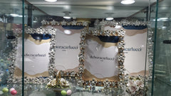 DUBAI PHOTO FRAME CRYSTAL SILVER TRIM 9 x 11