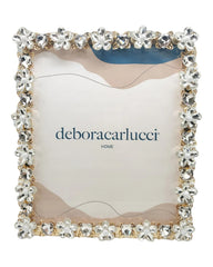 DUBAI PHOTO FRAME CRYSTAL FLOWER GOLD TRIM 12 x 13