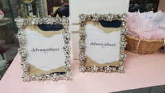 DUBAI PHOTO FRAME CRYSTAL FLOWER GOLD TRIM 12 x 13