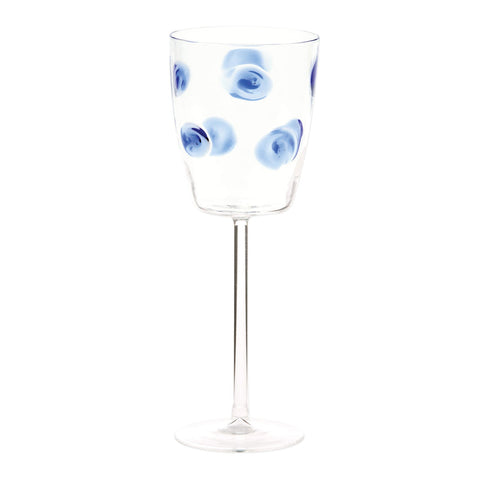 Drop Wine Glass, Blue