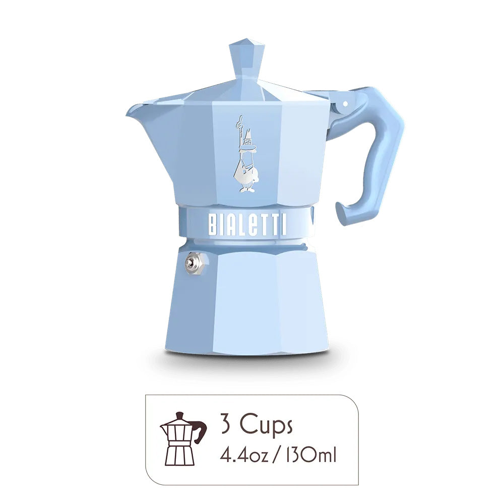 Exclusive Moka Express 3 Cups Light Blue