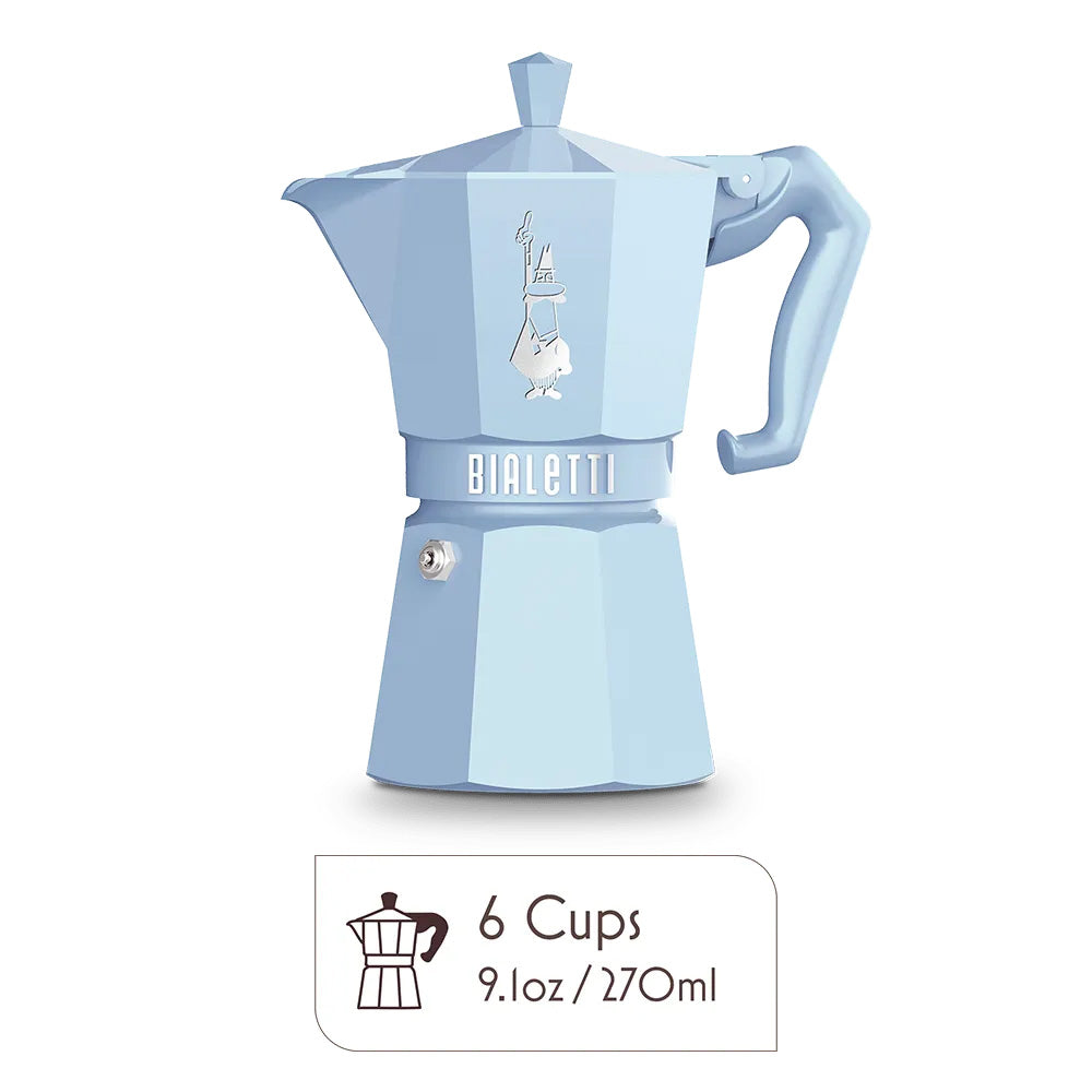 Exclusive Moka Express 6 Cups Light Blue