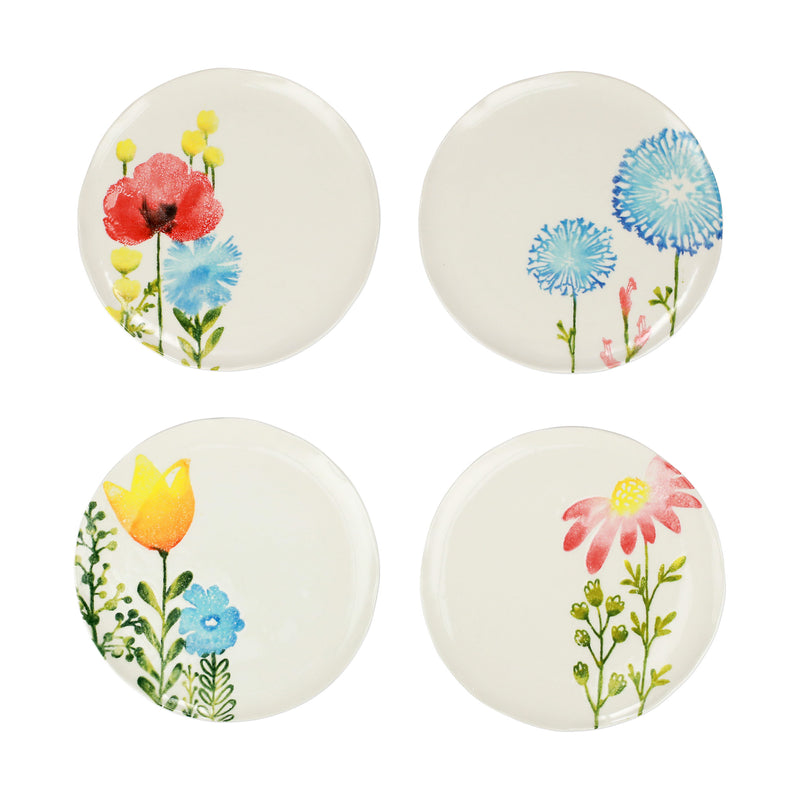 Fiori Di Campo Assorted Salad Plates - Set Of 4