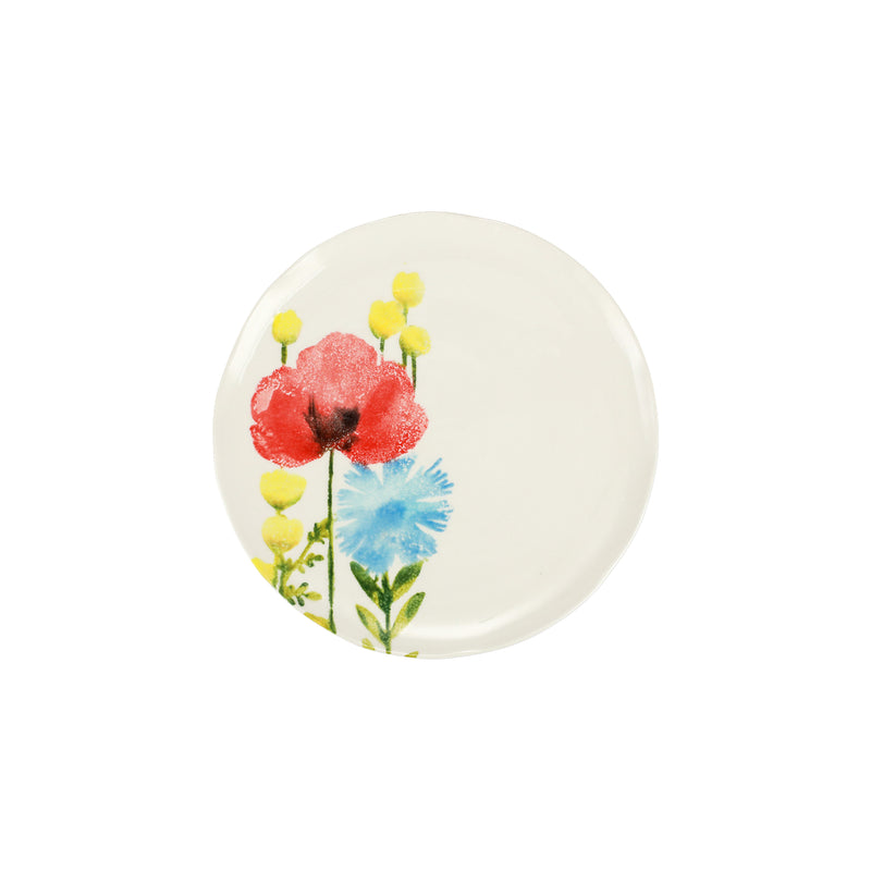 Fiori Di Campo Poppy & Daisy Salad Plate