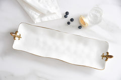 Fleur-De-Lis Rectangular Service Piece