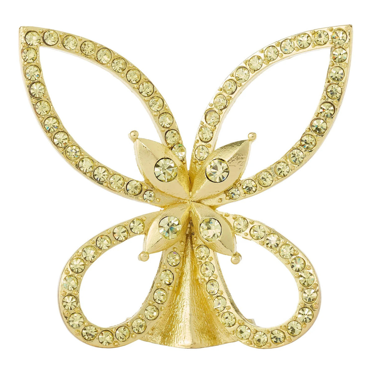 Gold Papillon Figurine - Crystal