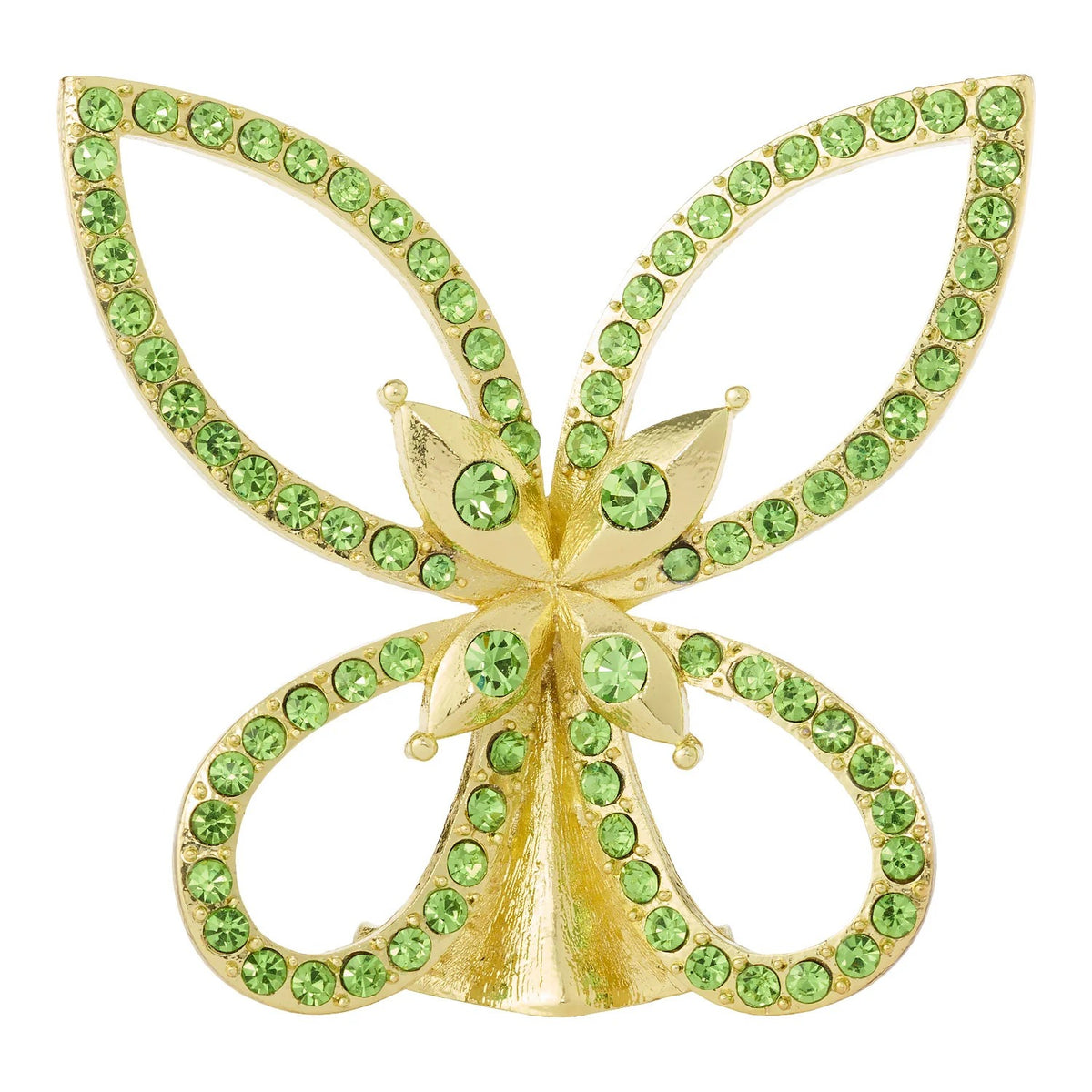 Gold Papillon Figurine - Peridot