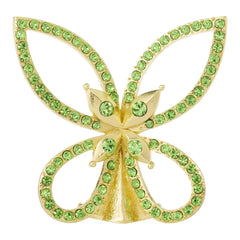 Gold Papillon Figurine - Peridot