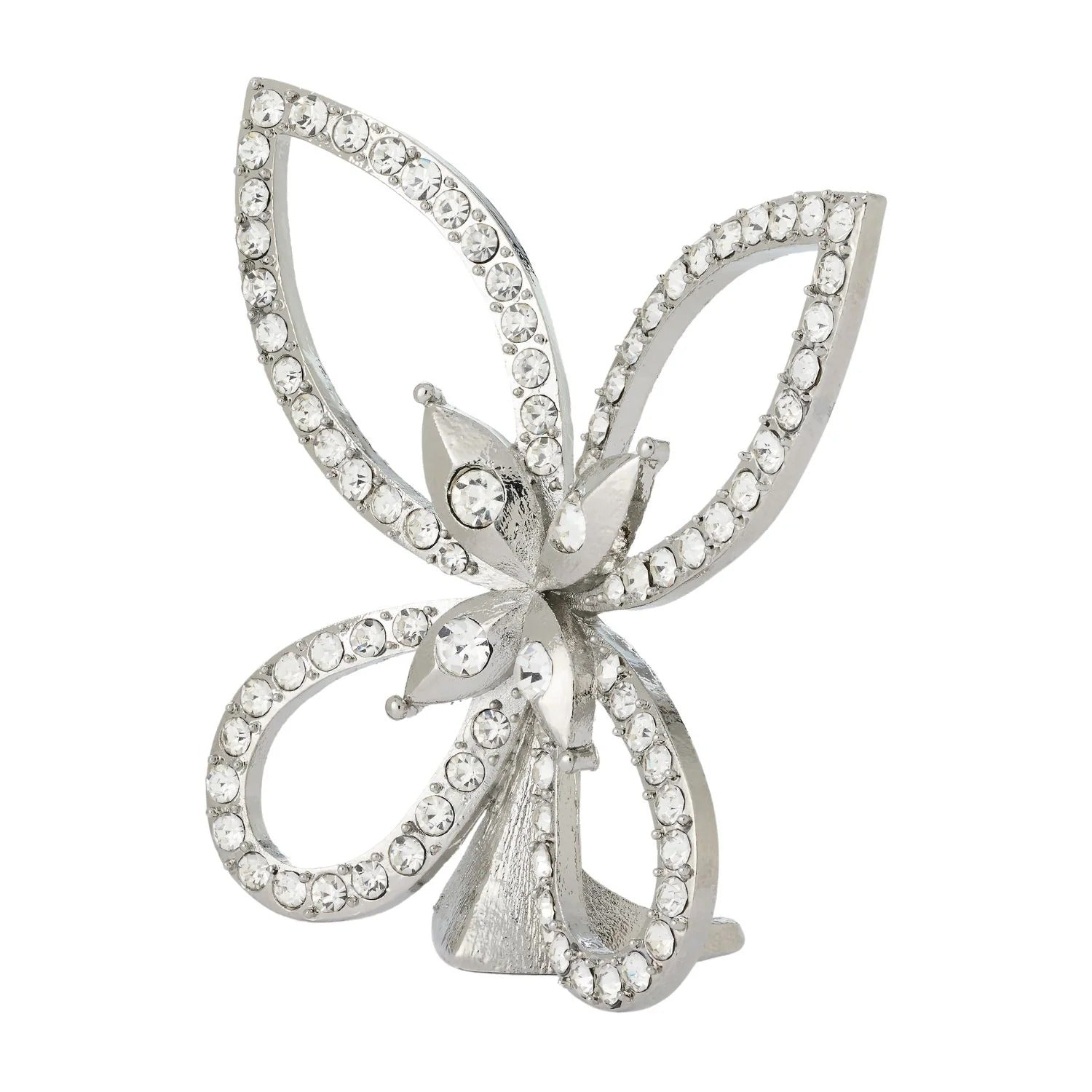 Silver Papillon Figurine - Clear