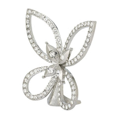 Silver Papillon Figurine - Clear