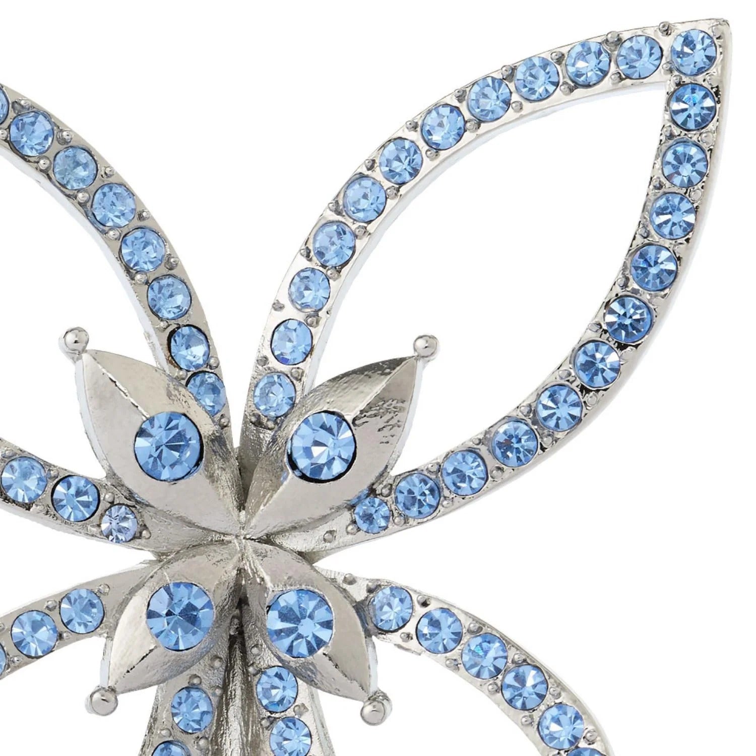 Silver Papillon Figurine - Lt Sapphire