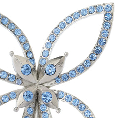 Silver Papillon Figurine - Lt Sapphire