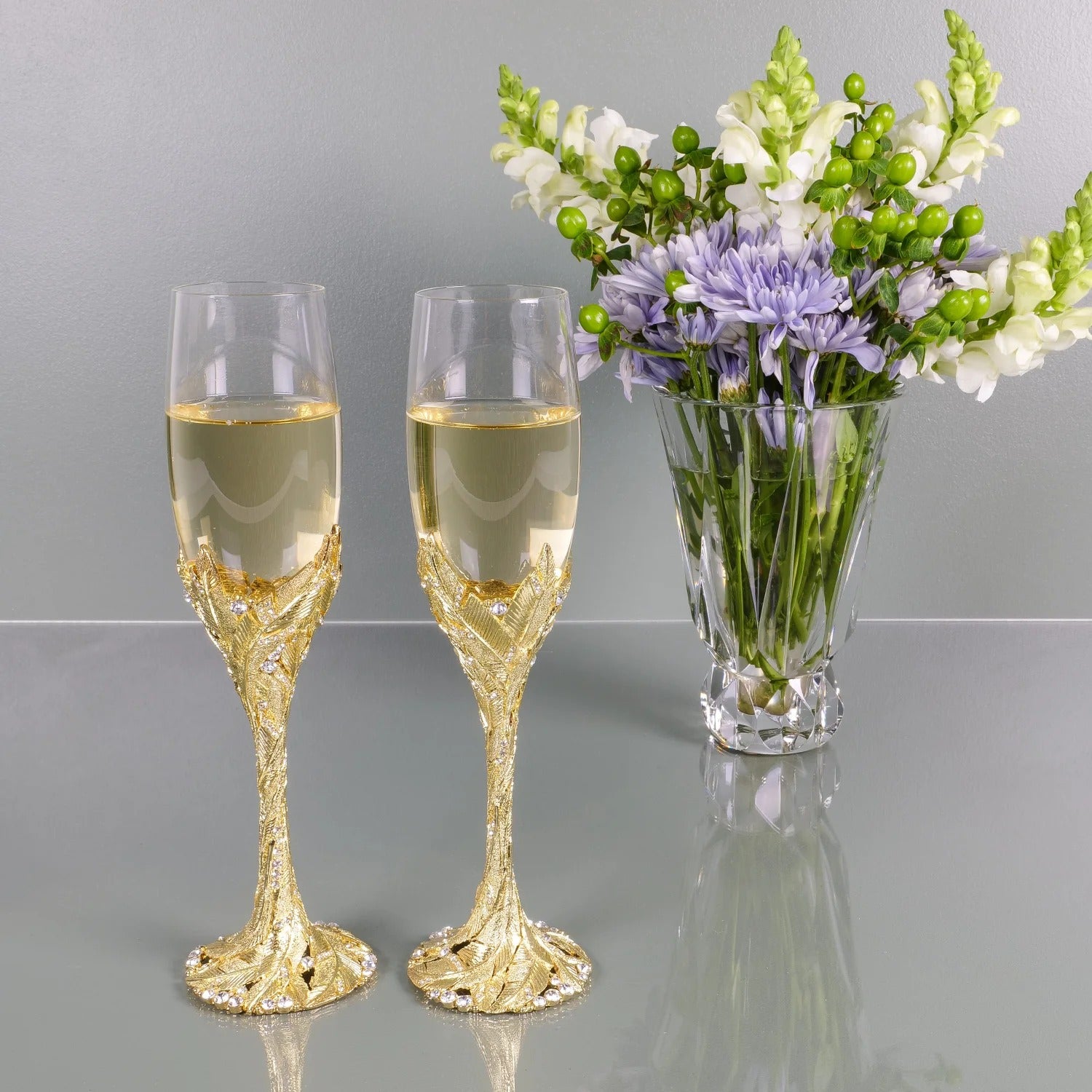 Preen Flute (Set of 2) - Gold