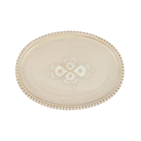 Florentine Wooden Accessories Tan Small Oval Tray