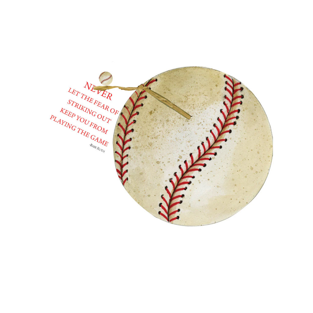 Baseball With Ribbon and Tag Invitation Cards (Set Of 60)