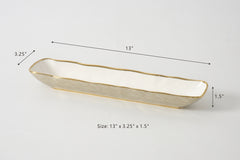 Cracker Tray - White/Gold