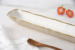 Cracker Tray - White/Gold