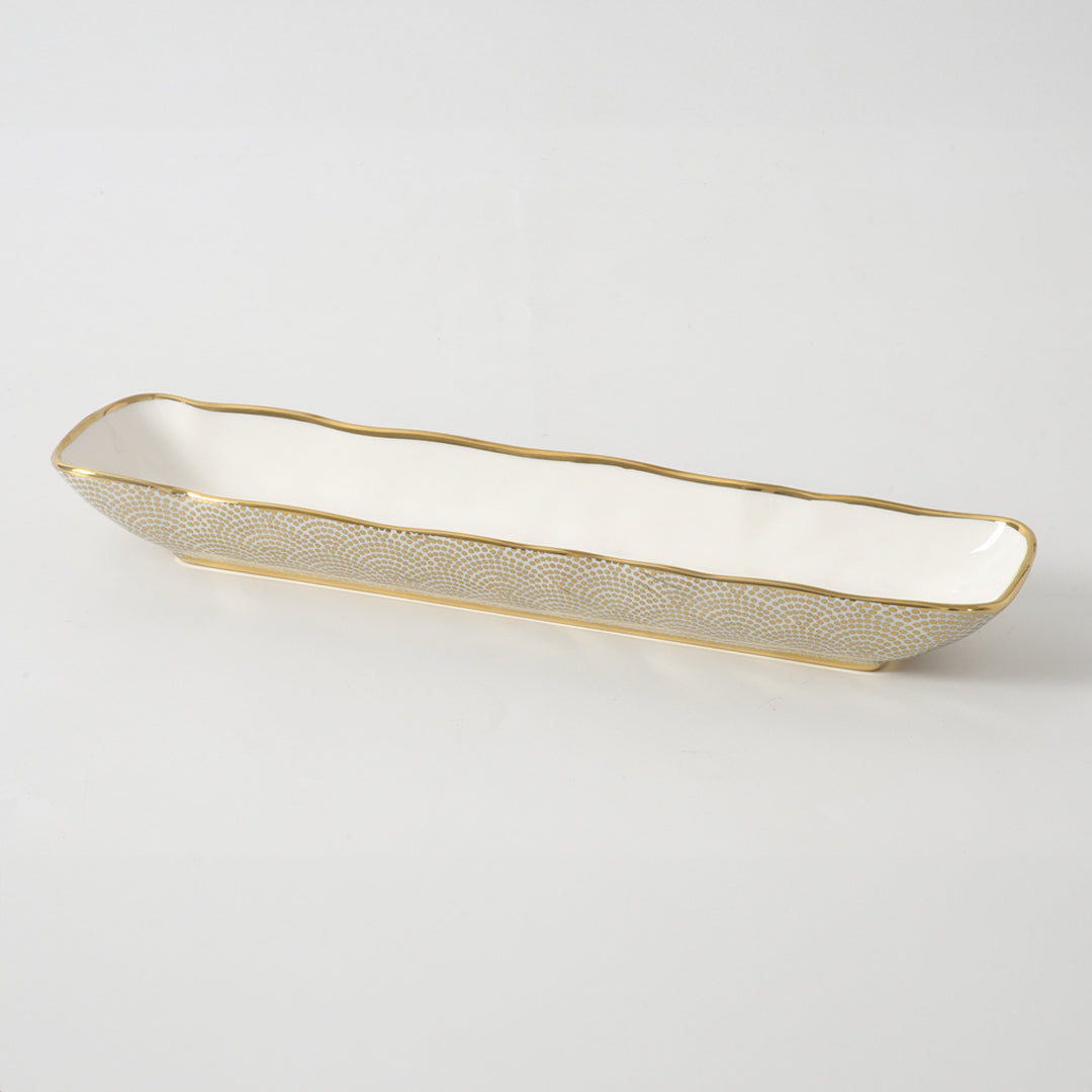 Cracker Tray - White/Gold
