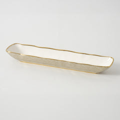 Cracker Tray - White/Gold