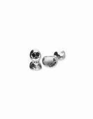 Silver Shirt Cufflinks With A Skull Detail