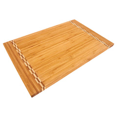 18x12 Bamboo Cutting Board with Butcher Block Inlay