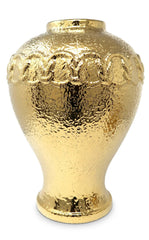 Gold Ginger Jar with Gold Chain Detail - Large