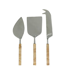 Natural Rattan Handled Cheese Utensils