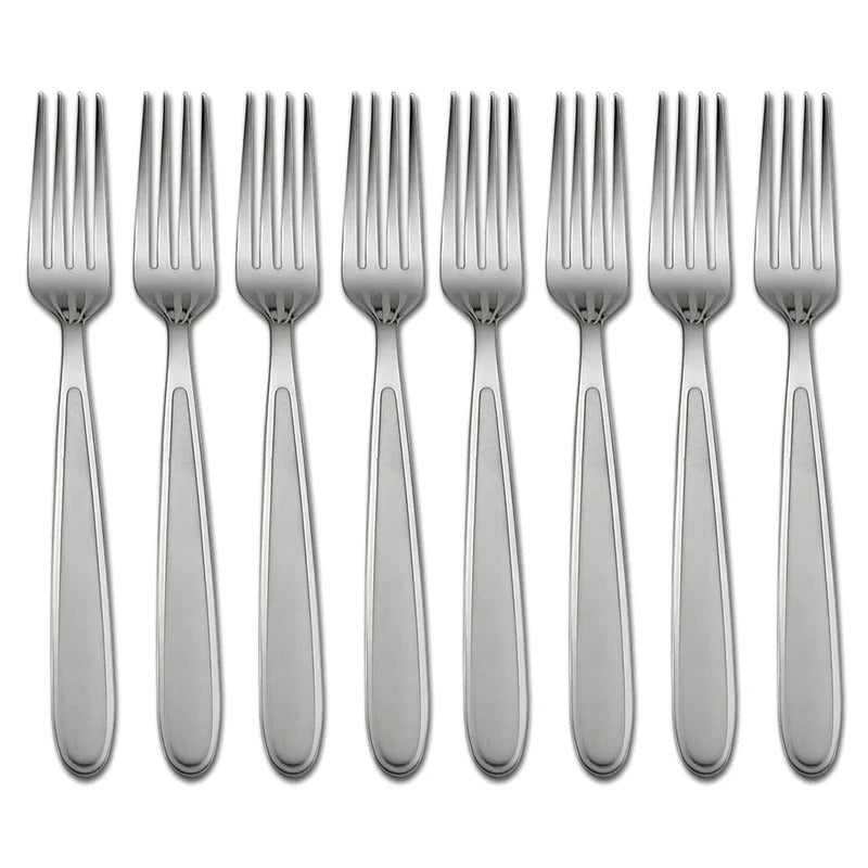 Jordan Frosted Dinner Forks, Set of 8